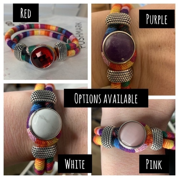 Ginger Snap Bracelet and Set of 2 Buttons Plaid - Picture 7 of 8